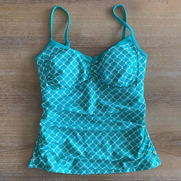 Boden Green Swimsuit Top 6 - Picture 1 of 4